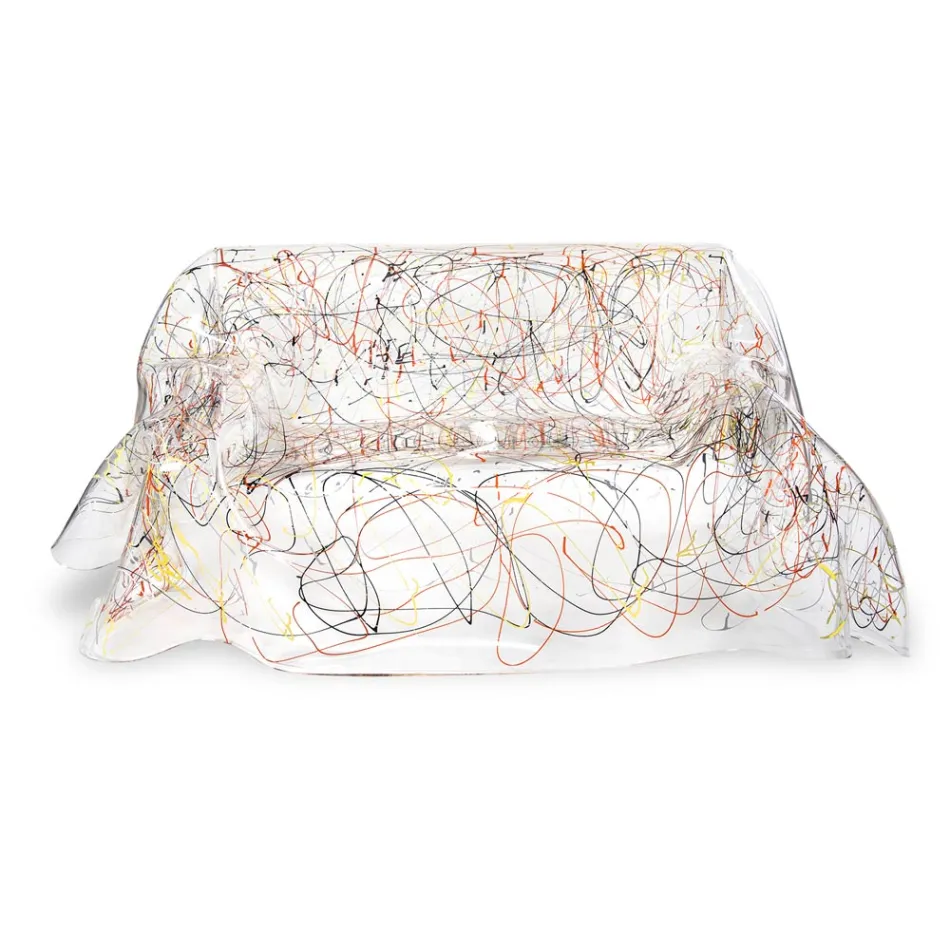 White or Multicolor Plexiglass Sofa Recyclable Inside Outside - Jolly Viadurini