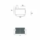 2 seater electric relax sofa, 2 Lilia electric seats, made in Italy Viadurini