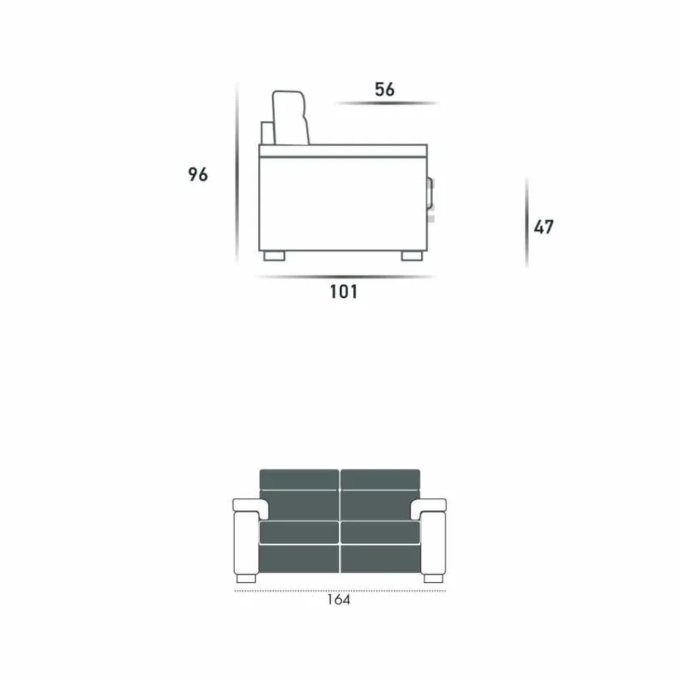 2 seater electric relax sofa, 2 Lilia electric seats, made in Italy Viadurini