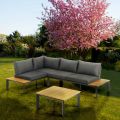 Sofa Convertible into Chaise Longue with Adjustable Backrest and Coffee Table - Finir