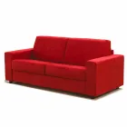 Modern design three-seater sofa in eco-leather / fabric made in Italy Mora Viadurini