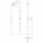 Outdoor shower in chromed stainless steel with foot washer Made in Italy - Modeo Viadurini