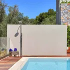 Steel Garden Shower with Timed Tap Made in Italy - Norton Viadurini