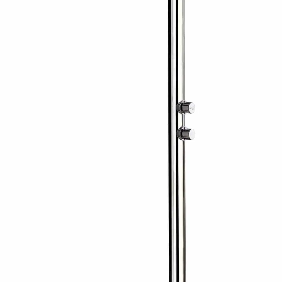 Garden shower in chromed stainless steel with foot washer Made in Italy - Modeo Viadurini