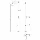 Garden shower in chromed stainless steel with foot washer Made in Italy - Modeo Viadurini