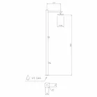 Stainless Steel Outdoor Shower with Timed Tap Made in Italy - Modeo Viadurini