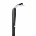 Solar Garden Shower in Black Painted Stainless Steel Made in Italy - Werner Viadurini