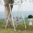 Aluminium Garden Swing and Seat with Water Repellent Cushions - Beach Viadurini