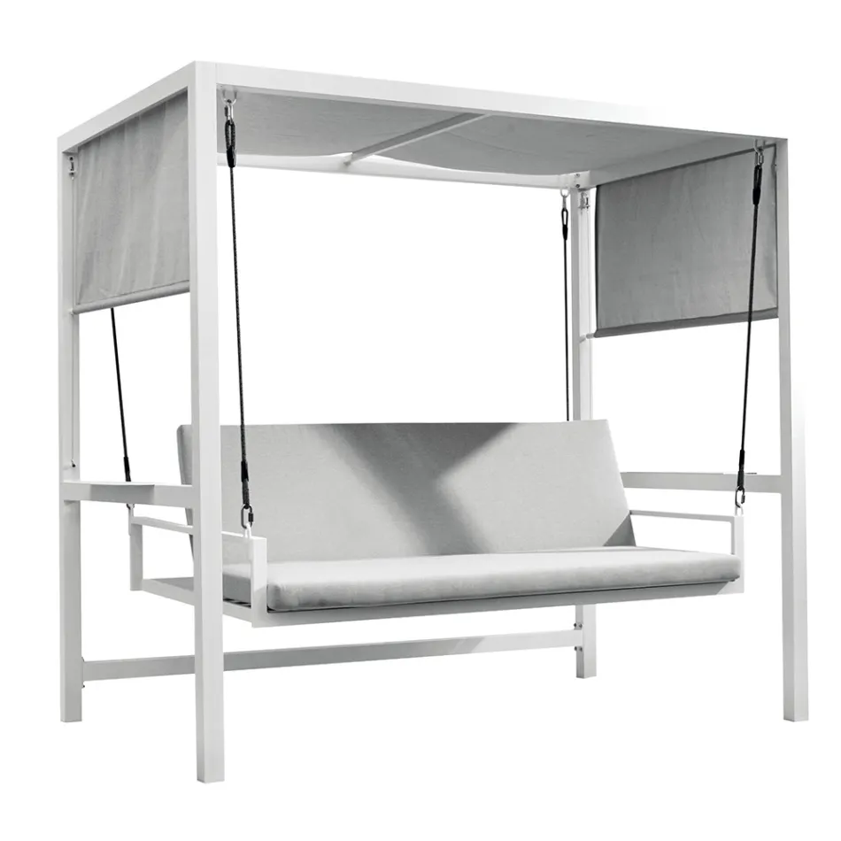 Suspended Garden Swing Made of Painted Aluminium - Broccard Viadurini