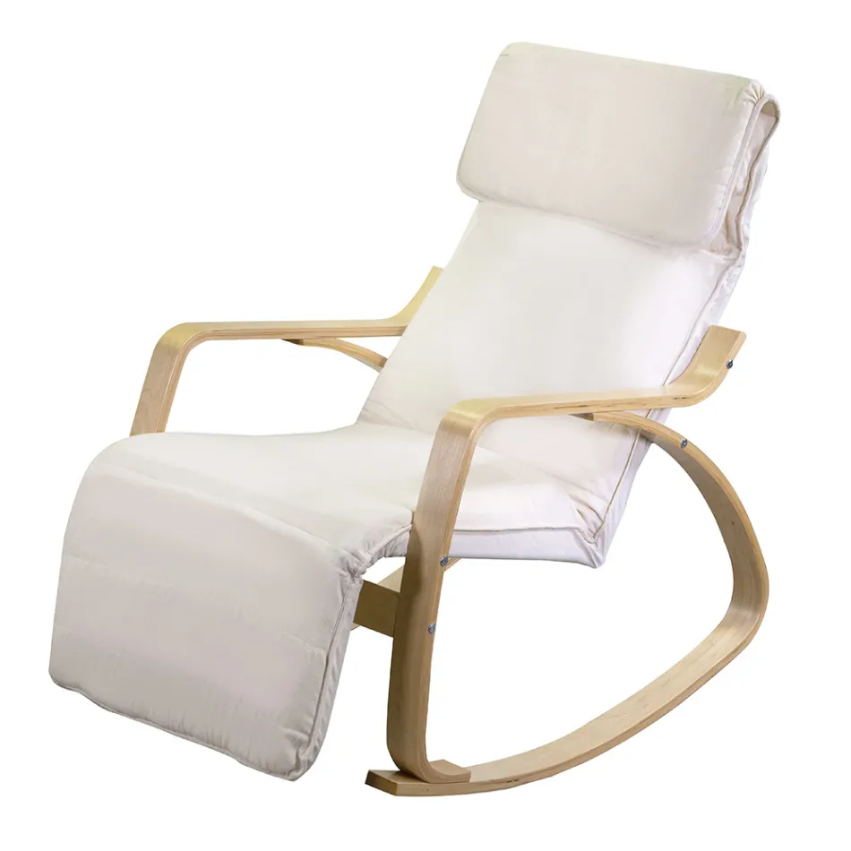 Indoor Swing Made of Birch Wood and Fabric - Abissi Viadurini