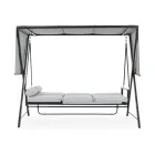 Swing Convertible into a Bed for the Garden in Steel and Fabric - Recall  Viadurini