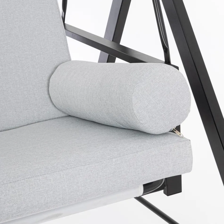 Swing Convertible into a Bed for the Garden in Steel and Fabric - Recall  Viadurini