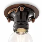 Design ceiling spotlight retro ceramic and metal Cloe Ferroluce Viadurini