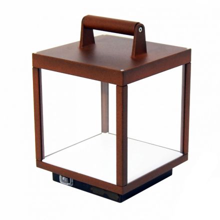 Decorative Outdoor Led Spotlight in White Aluminium or Corten - Bettina Viadurini