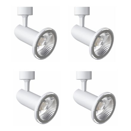 Adjustable Ceiling Light in White Aluminium, 4 Pieces - Lazzaro Viadurini