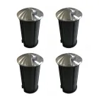 2W Round Led Spotlight for Outdoor in Stainless Steel, 4 Pieces - Mayor Viadurini