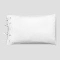 Bed Linen Pillowcase with White Lace, Luxury Design Made in Italy - Kiss