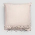 Linen Pillowcase with Armonia Lace and Powder Laces or Back - Masone Viadurini