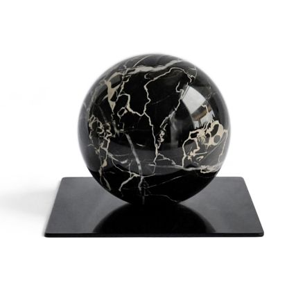 Metal Paperweight with Marble Sphere Made in Italy - Watari Viadurini