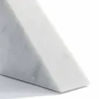Modern White Carrara Marble Bookend Made in Italy - Tria Viadurini