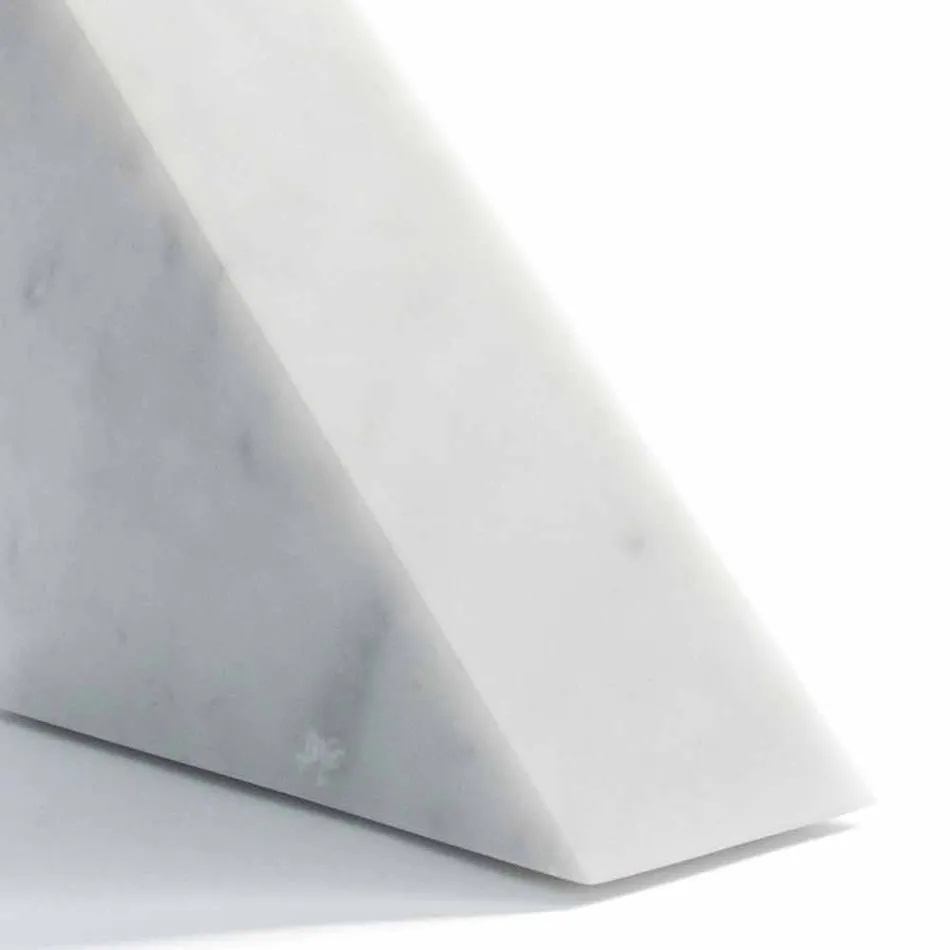 Modern White Carrara Marble Bookend Made in Italy - Tria Viadurini