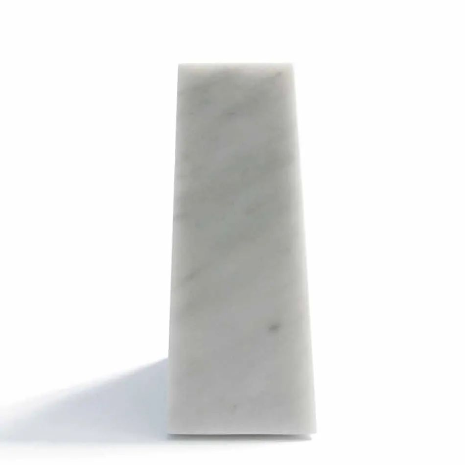 Modern White Carrara Marble Bookend Made in Italy - Tria Viadurini