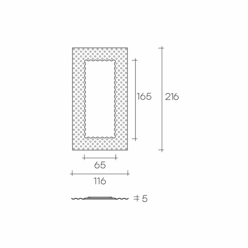 Fiam Italia Pop modern wall / floor mirror 216x116cm made in Italy Viadurini