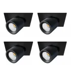 Photoprojector Ceiling Lamp in White or Black Aluminium 4 Pieces - Etruscan Viadurini
