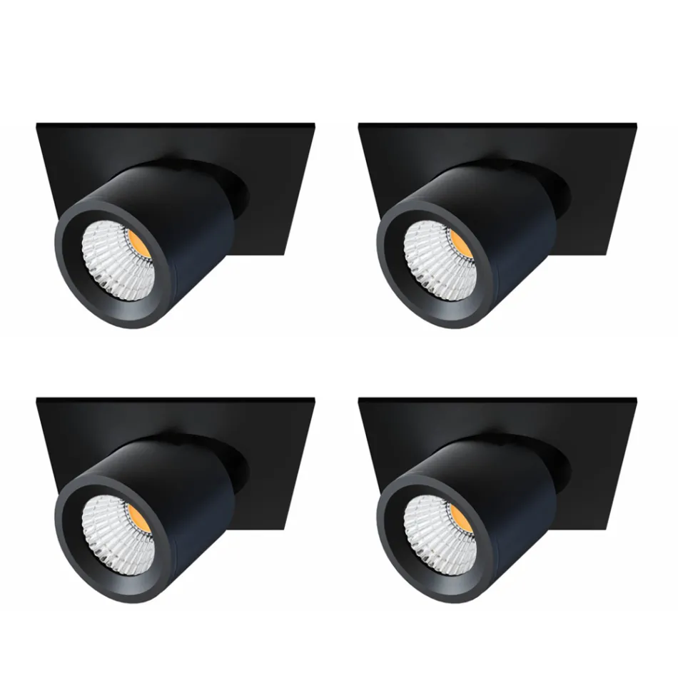 Photoprojector Ceiling Lamp in White or Black Aluminium 4 Pieces - Etruscan Viadurini
