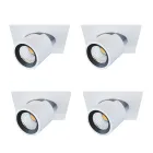 Photoprojector Ceiling Lamp in White or Black Aluminium 4 Pieces - Etruscan Viadurini