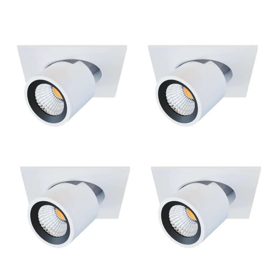 Photoprojector Ceiling Lamp in White or Black Aluminium 4 Pieces - Etruscan Viadurini