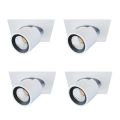 Led Projector Ceiling Lamp in White or Black Aluminium 4 Pieces - Etruscan