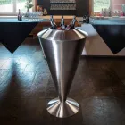 Modern Floor Frappeuse in Steel Satin Finish Made in Italy - Astana Viadurini