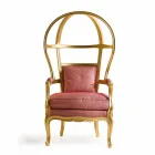 Fratelli Boffi Babette design armchair in wood upholstered in fabric Viadurini