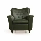 Fratelli Boffi Leonie padded design armchair, quilted backrest Viadurini