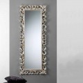 Large vertical wall mirror with Paris decorated frame