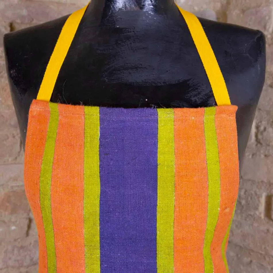 Canvas Art Apron Unique Piece of Italian Crafts - Brands Viadurini