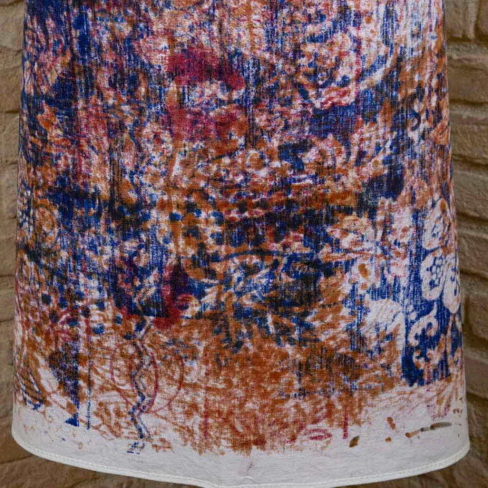 Italian Handcrafted Apron in Cotton with Manual Art Print - Brands Viadurini