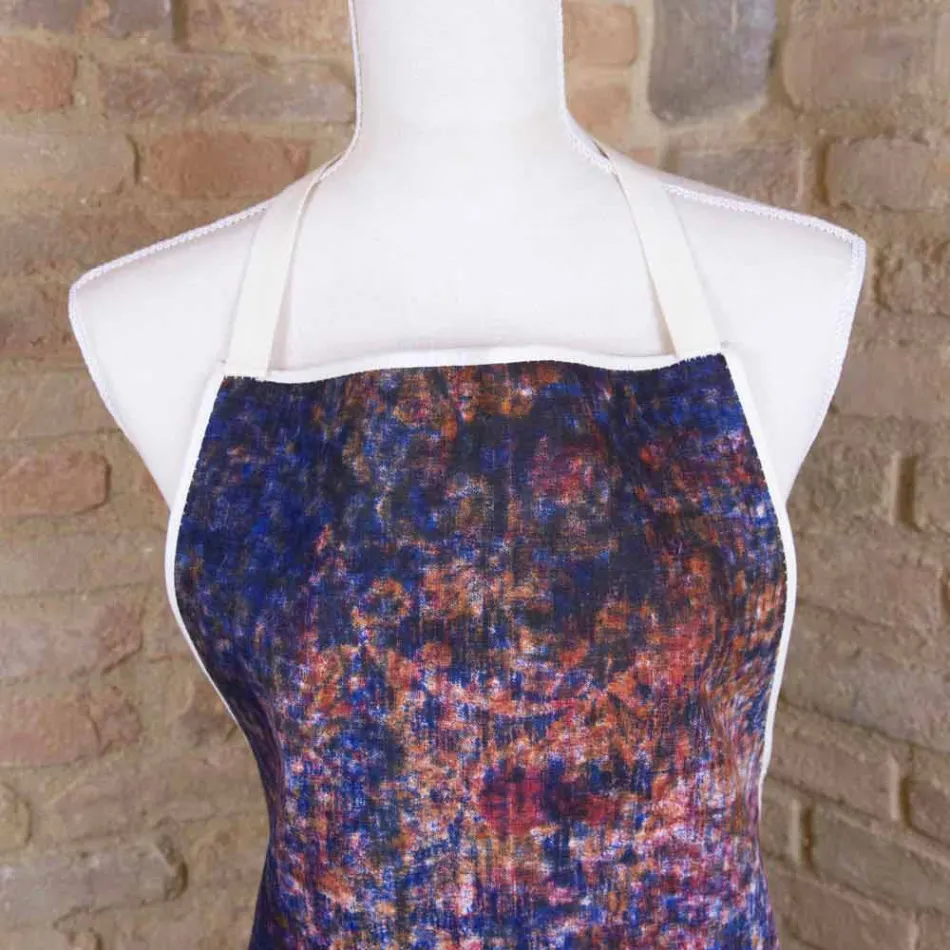 Italian Handcrafted Apron in Cotton with Manual Art Print - Brands Viadurini