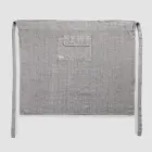 Anthracite Grey Linen Kitchen Apron Low Model with Pocket - Flick Viadurini