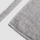 Anthracite Grey Linen Kitchen Apron Low Model with Pocket - Flick Viadurini