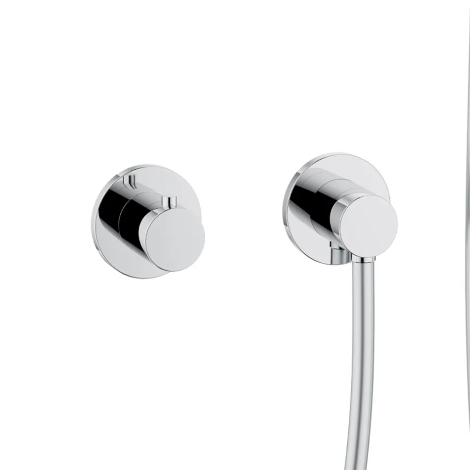 2-Way Shower Group with sliding rail, Round or Square Rosette - Kristio Viadurini