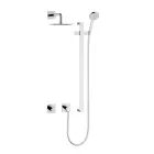 2-Way Shower Group with sliding rail, Round or Square Rosette - Kristio Viadurini