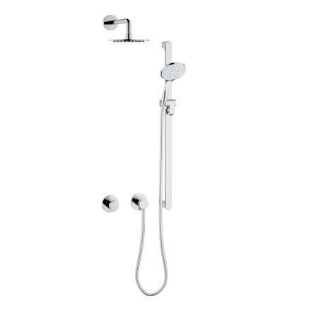 2-Way Shower Group with sliding rail, Round or Square Rosette - Kristio Viadurini