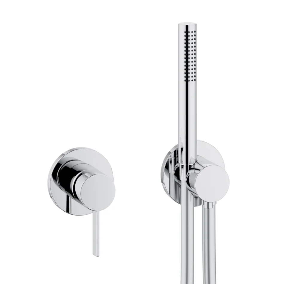 2-Way Shower Group Showerhead and Hand Shower Round or Square Rosette - Imperio Viadurini