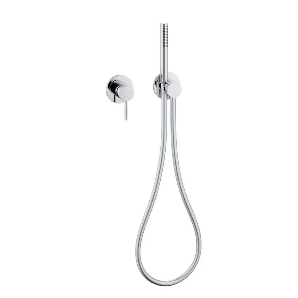 2-Way Shower Group Showerhead and Hand Shower Round or Square Rosette - Imperio Viadurini