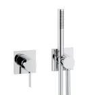 2-Way Shower Group Showerhead and Hand Shower Round or Square Rosette - Imperio Viadurini