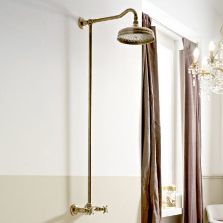 Handcrafted Brass Shower Head Set Classic Style - Miriano Viadurini