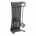 Set of 4 Made in Italy Design Steel Fireplace Tools - Chandler