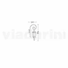 Outdoor wall lamp in die-cast aluminium made in Italy, Anika Viadurini